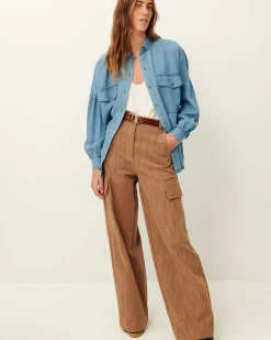 Hemden Und Blusen Sessùn |Botania Provencial Blue