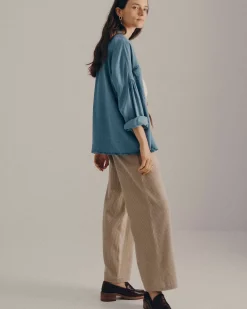 Hemden Und Blusen Sessùn |Botania Provencial Blue