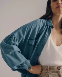 Hemden Und Blusen Sessùn |Botania Provencial Blue