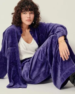 Hemden Und Blusen Sessùn |Kyoto Velvet Orient Blue