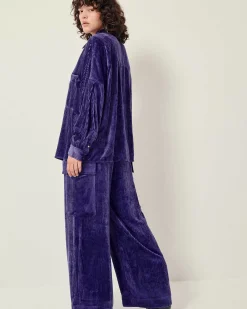 Hemden Und Blusen Sessùn |Kyoto Velvet Orient Blue