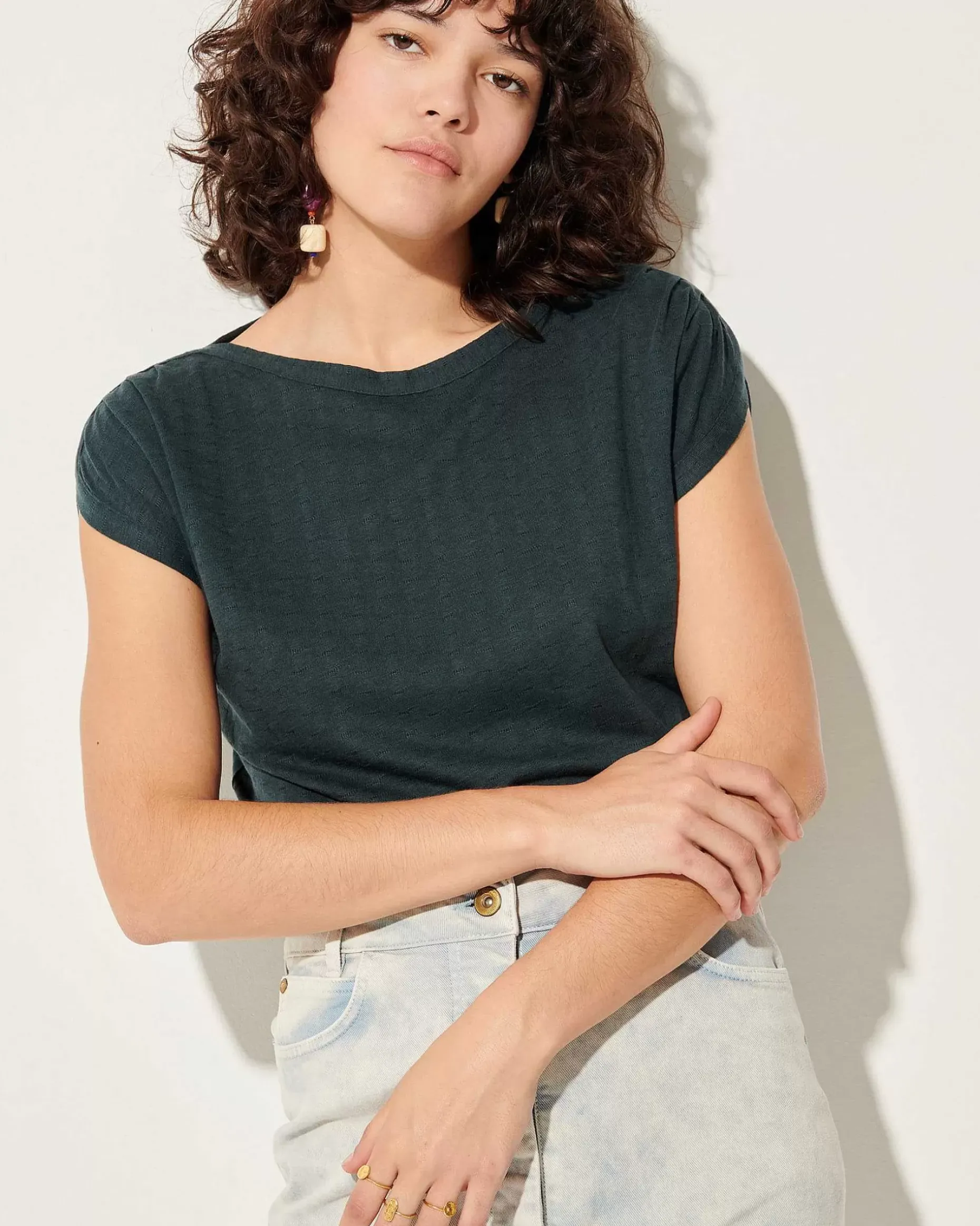 T-Shirts Und Sweatshirts Sessùn |Sixtojacquard Fleur De Sel